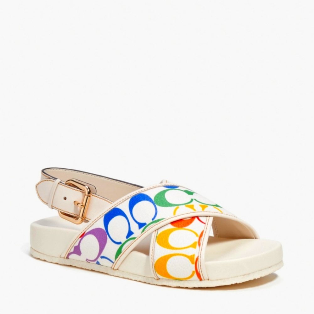 COACH rainbow sandals